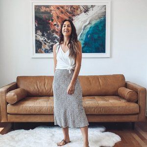 NEW Without Tags Jenni Kayne Leopard Slip Skirt S